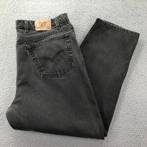 LEVIS 545 VINTAGE Mens 42x29 (Tag 44x30) Loose Fit Faded Black Denim Jeans